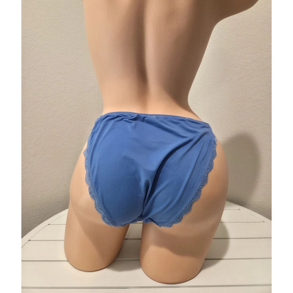Victoria's Secret Dream Angels Smooth String Bikini Panty Adj Straps Blue Zing 8 - Star Vintage & More