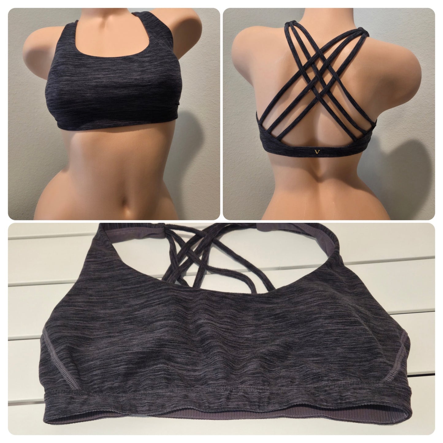 Victoria's Secret Lounge Vintage Bralette Bra Lined Wireless Purple Sz M