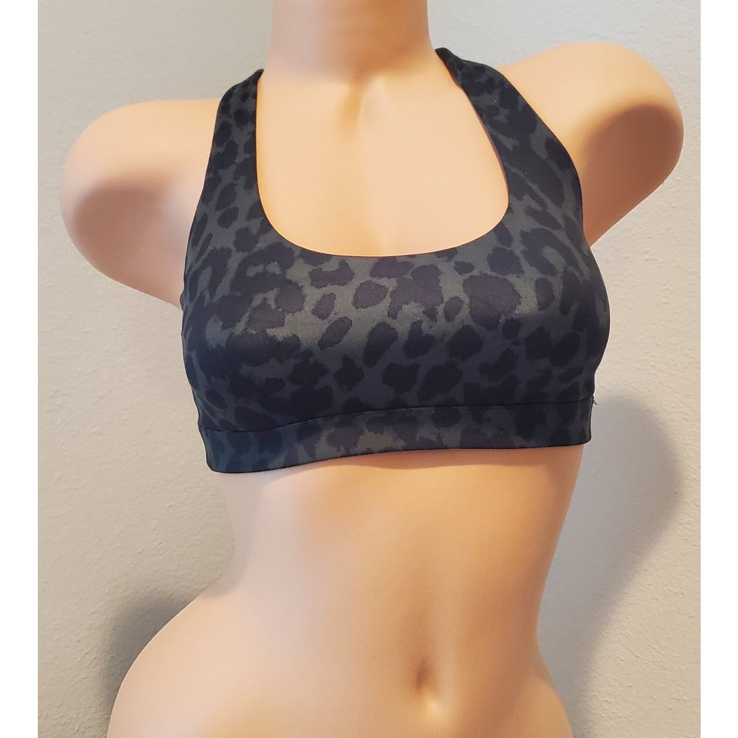 Victoria's Secret Lounge Bralette Strappy Back Leopard Print Black 32A S