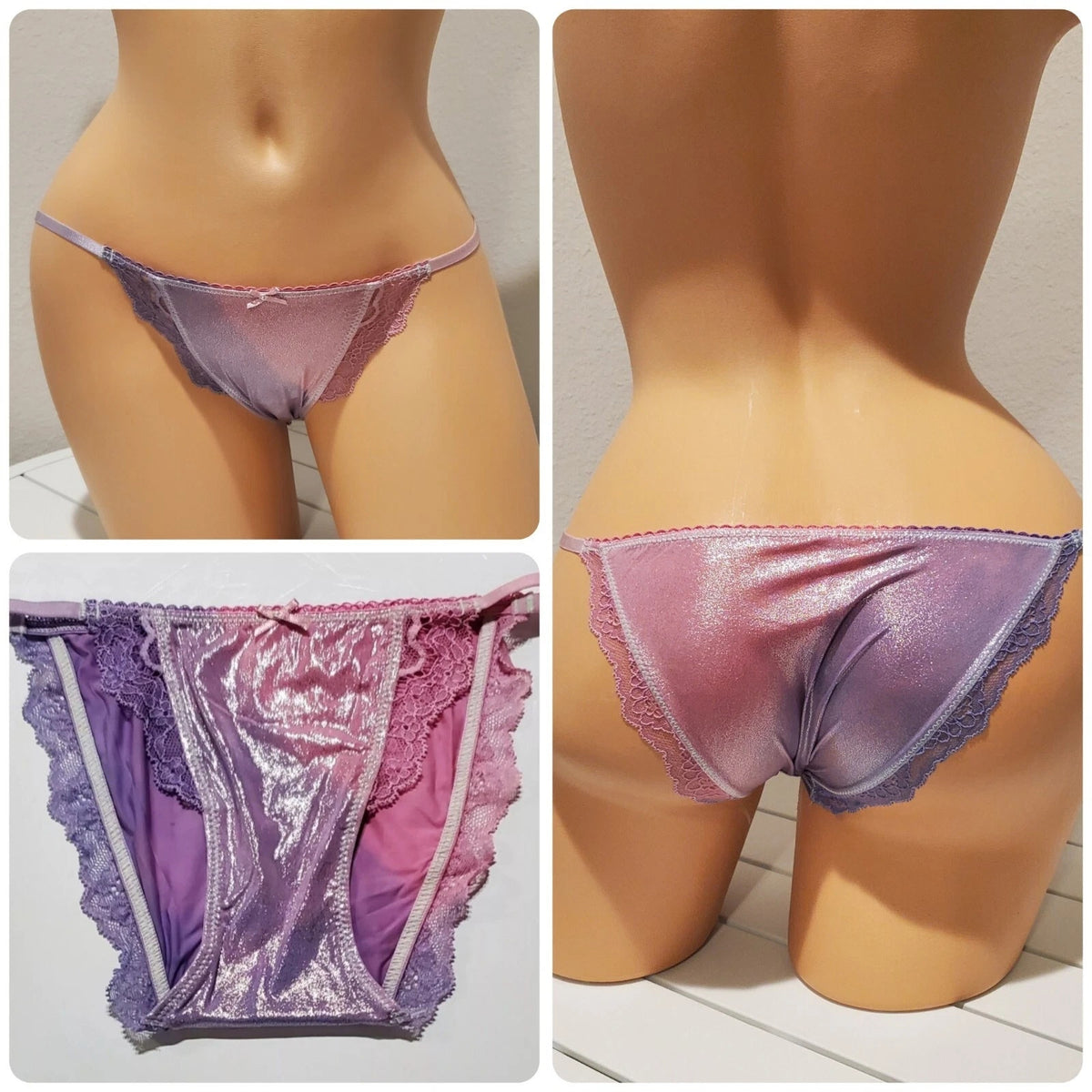 Victoria's Secret Dream Angels String Bikini Panty Ombre Blueberry Side Kick XS - Star Vintage & More
