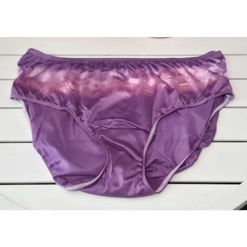 Shadowline 11032 Bikini Panty Shiny Nylon Full Cut Silky Sugarplum Twist 10/3XL
