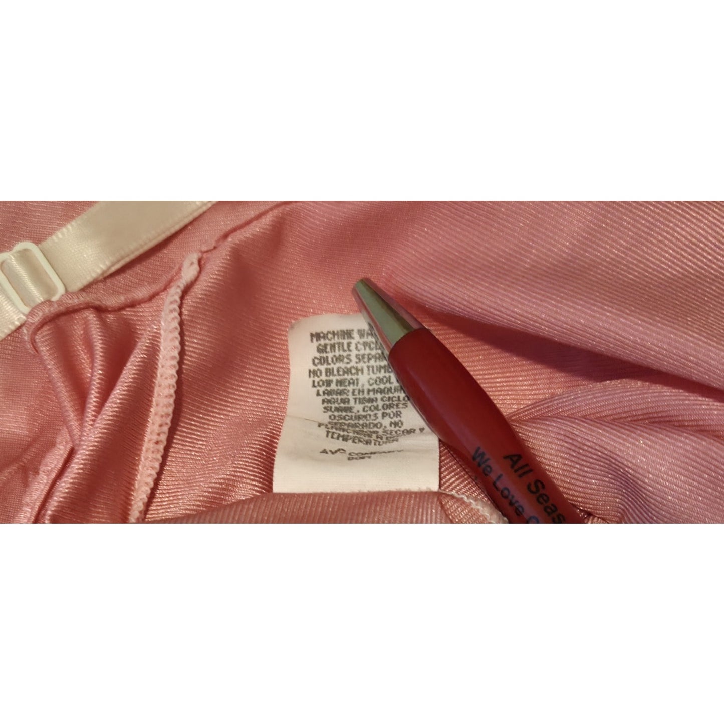 Vanity Fair 10-717 Vintage Nylon Full Slip Dress Made in USA Pink 34 32/40