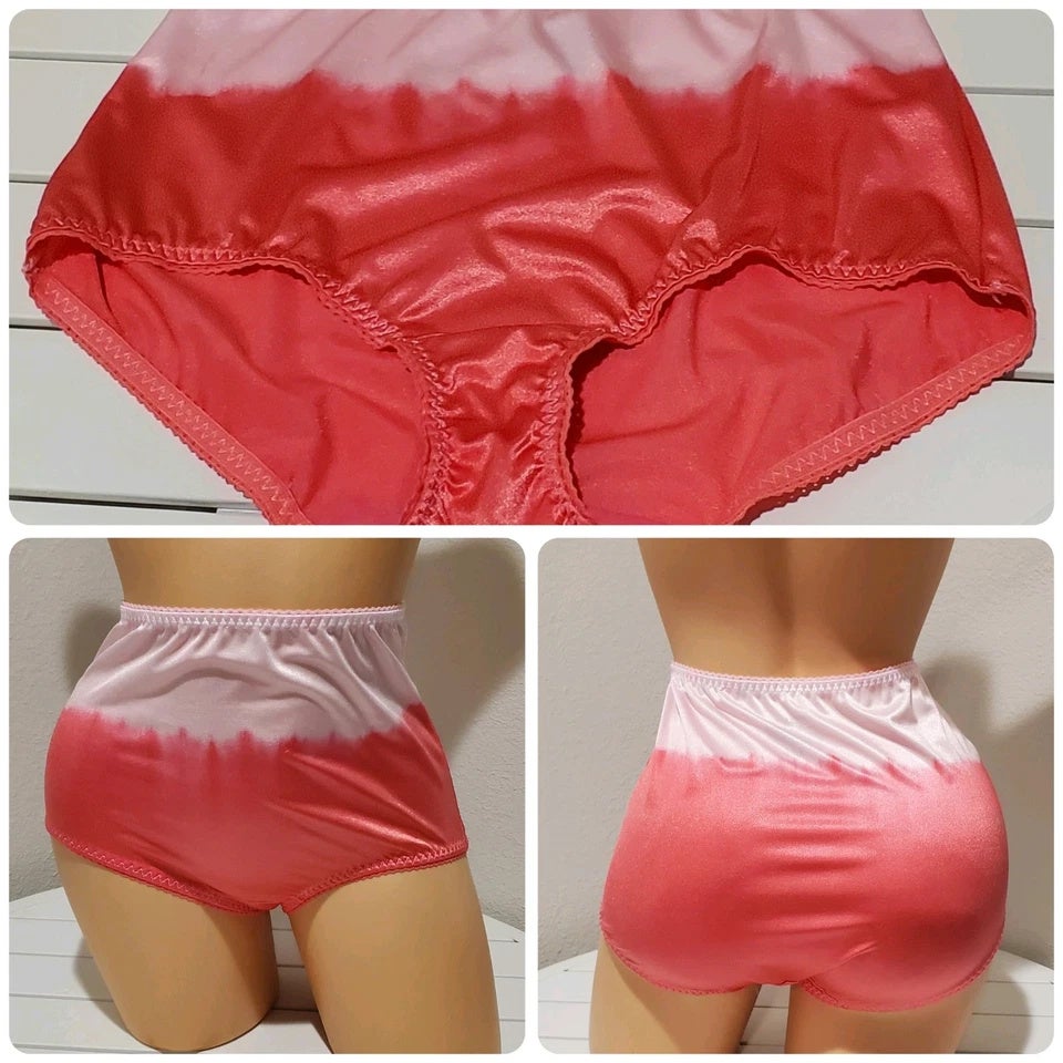 Vanity Fair 40301 Full Coverage Brief Panty Shiny Nylon Infinity Pink Static