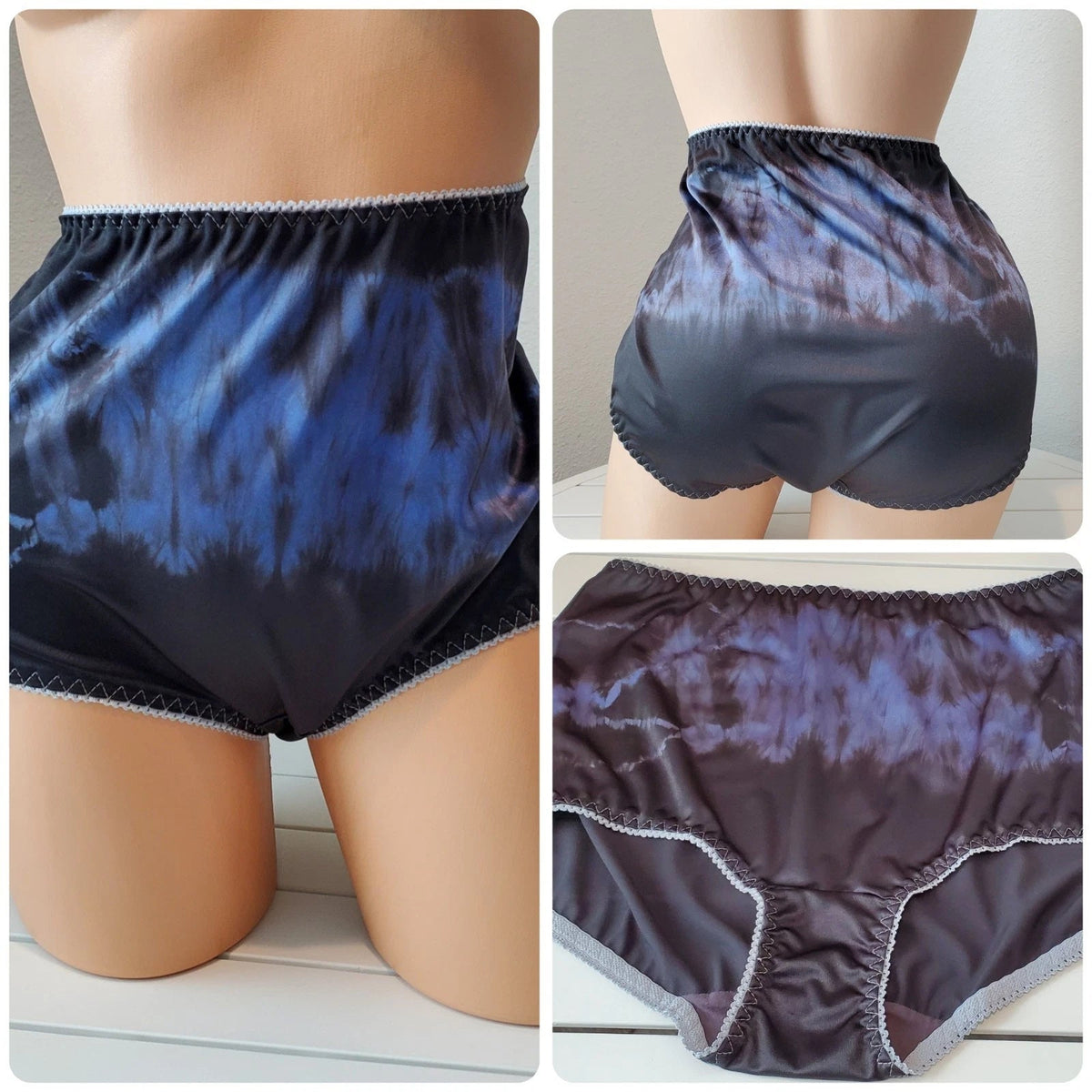 Vanity Fair 40301 Full Coverage Brief Panty Shiny Rainbow Midnight Blue 10/3XL