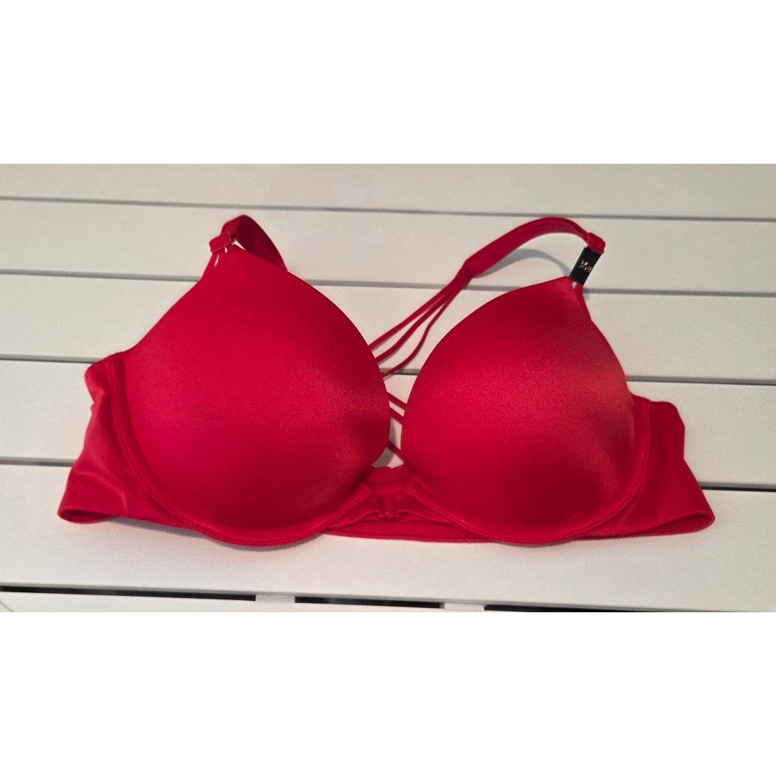 Victoria's Secret Very Sexy Vintage 2013 Push Up Bra Strappy Racerback Red 36B NWT - Star Vintage & More