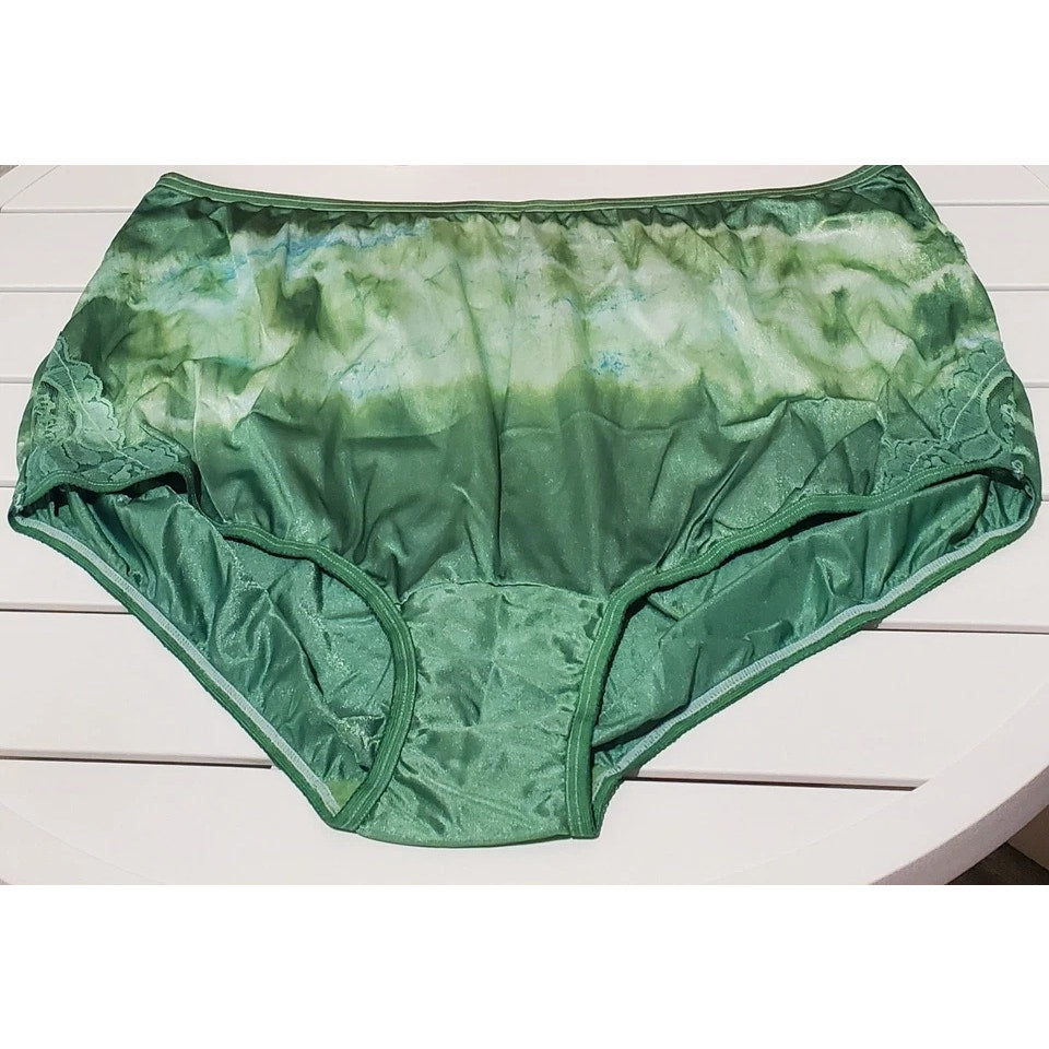 Vanity Fair Lace Nouveau Nylon Full Cut Panty Blue Green Blitz Rainbow Shift 11