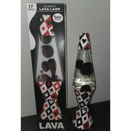 New Lava Lamp Highest Suit Playing Card 17" Black Wax 32 Oz Casino Poker Rare - Star Vintage & More Star Vintage And More LLC