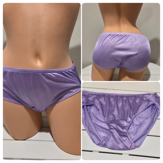 Shadowline 11032 Bikini Panty Shiny Nylon Full Cut Silky Spellcast Purple 10/3XL - Star Vintage & More Star Vintage And More LLC