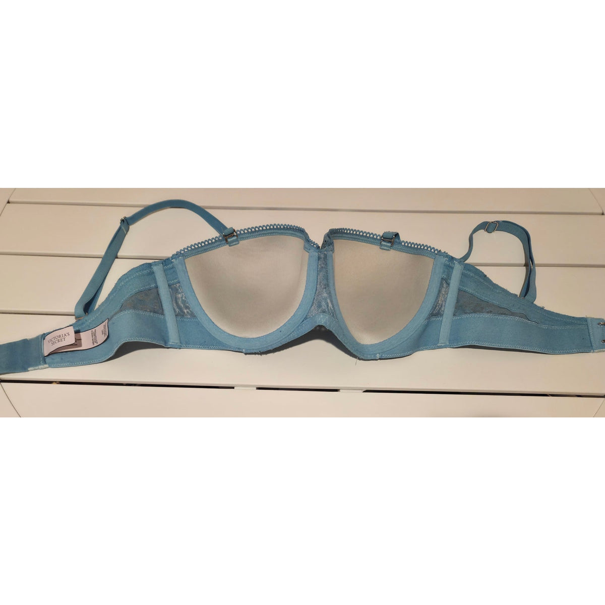 Victoria's Secret Dream Angels Multiway Bra 32C Sky Blue Rhinestone Rare Color