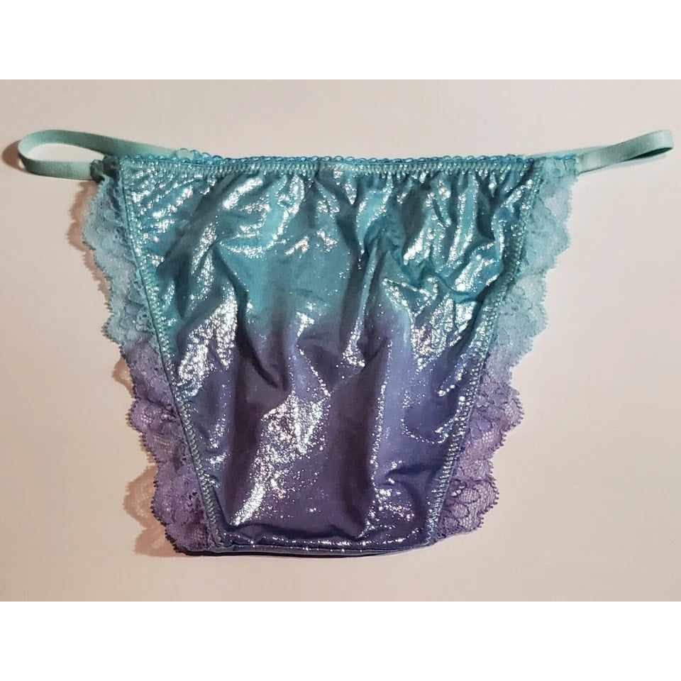 Victoria's Secret Dream Angels String Bikini Panty Shiny Lace Ombre Hypnotize XS