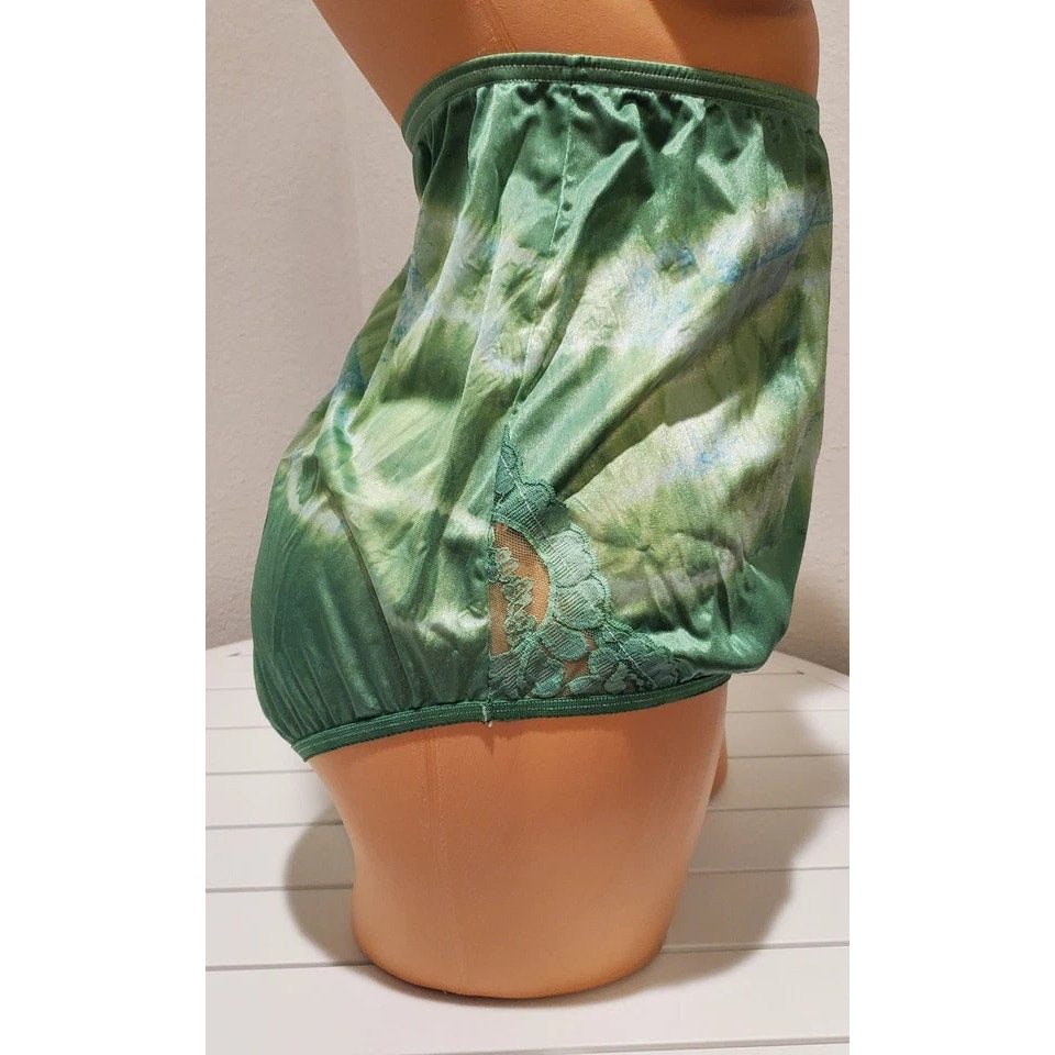 Vanity Fair Lace Nouveau Nylon Full Cut Panty Blue Green Blitz Rainbow Shift 11