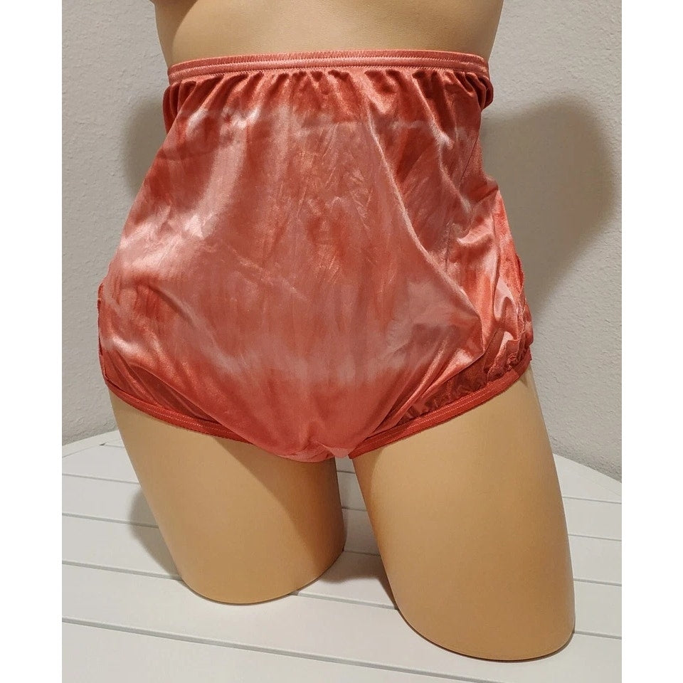 Vanity Fair Lace Nouveau Nylon Full Cut Panty Shiny Popsicle Rainbow Shift 9/2XL