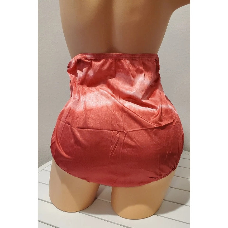 Vanity Fair Lace Nouveau Nylon Full Cut Panty Cranberry Pink Rainbow Shift 11