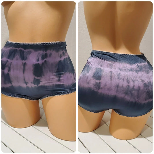 Vanity Fair 40301 Full Coverage Brief Panty Shiny Rainbow Shift Purple Spook 6/M - Star Vintage & More Star Vintage And More LLC