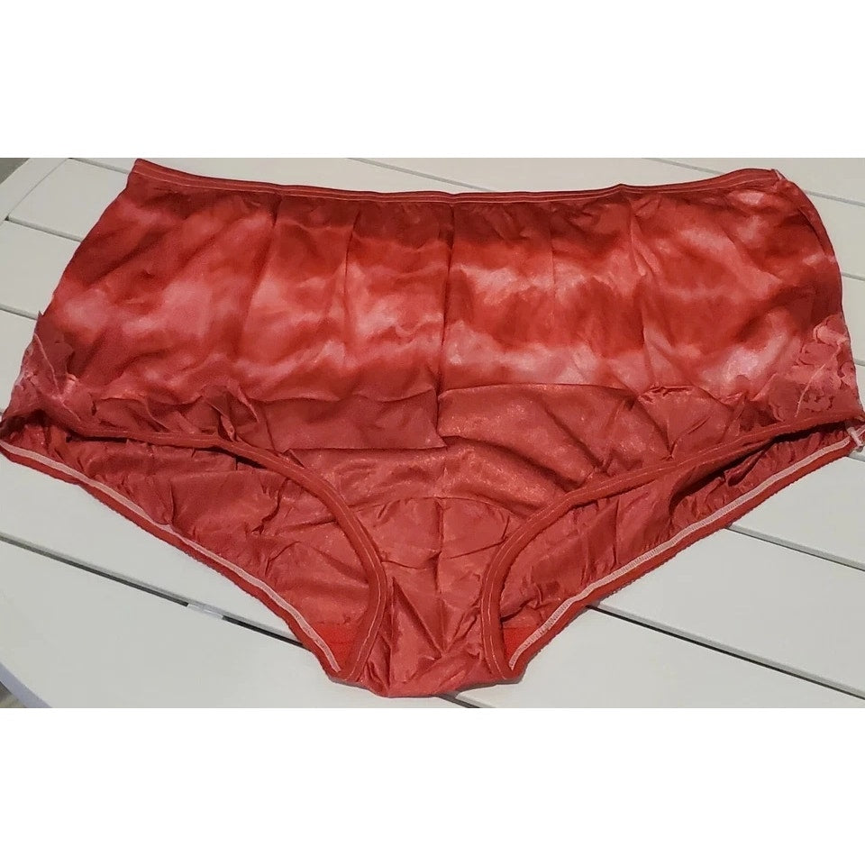 Vanity Fair Lace Nouveau Nylon Full Cut Panty Cranberry Pink Rainbow Shift 11