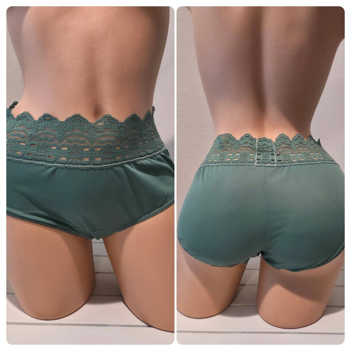 Olga Secret Hug Full Coverage Brief Panty Nylon Silky Forest Green