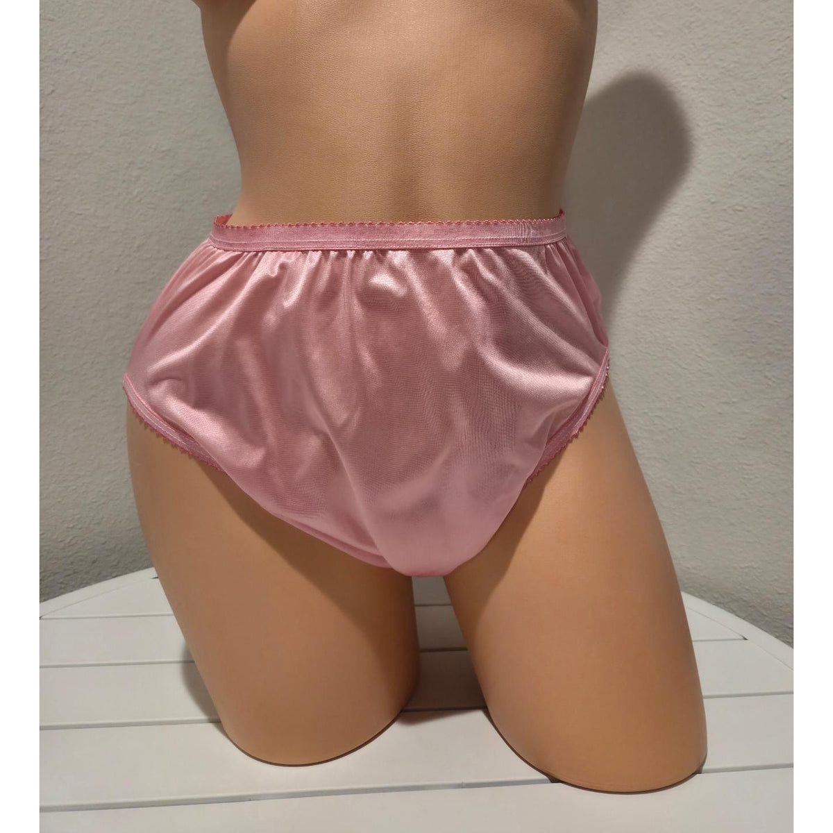 Shadowline 17842 Women's Hi Cut Panty Nylon Brief Full Coverage Princess Pink - Star Vintage & More