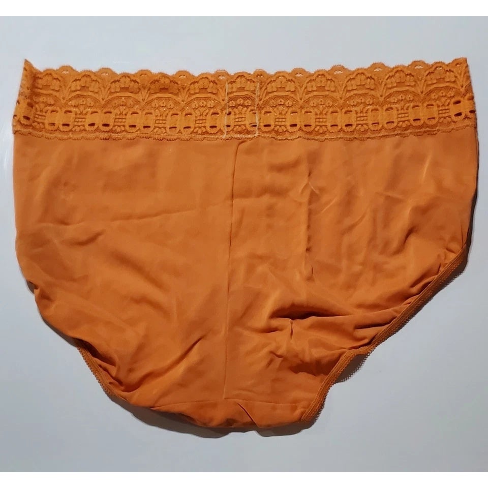 Olga Secret Hug Full Coverage Brief Panty Nylon Silky JOL Orange