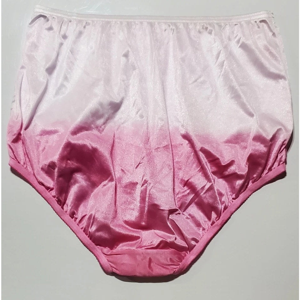 Vanity Fair Lace Nouveau Nylon Full Cut Panty Lace Shiny Ombre Vixen Pink