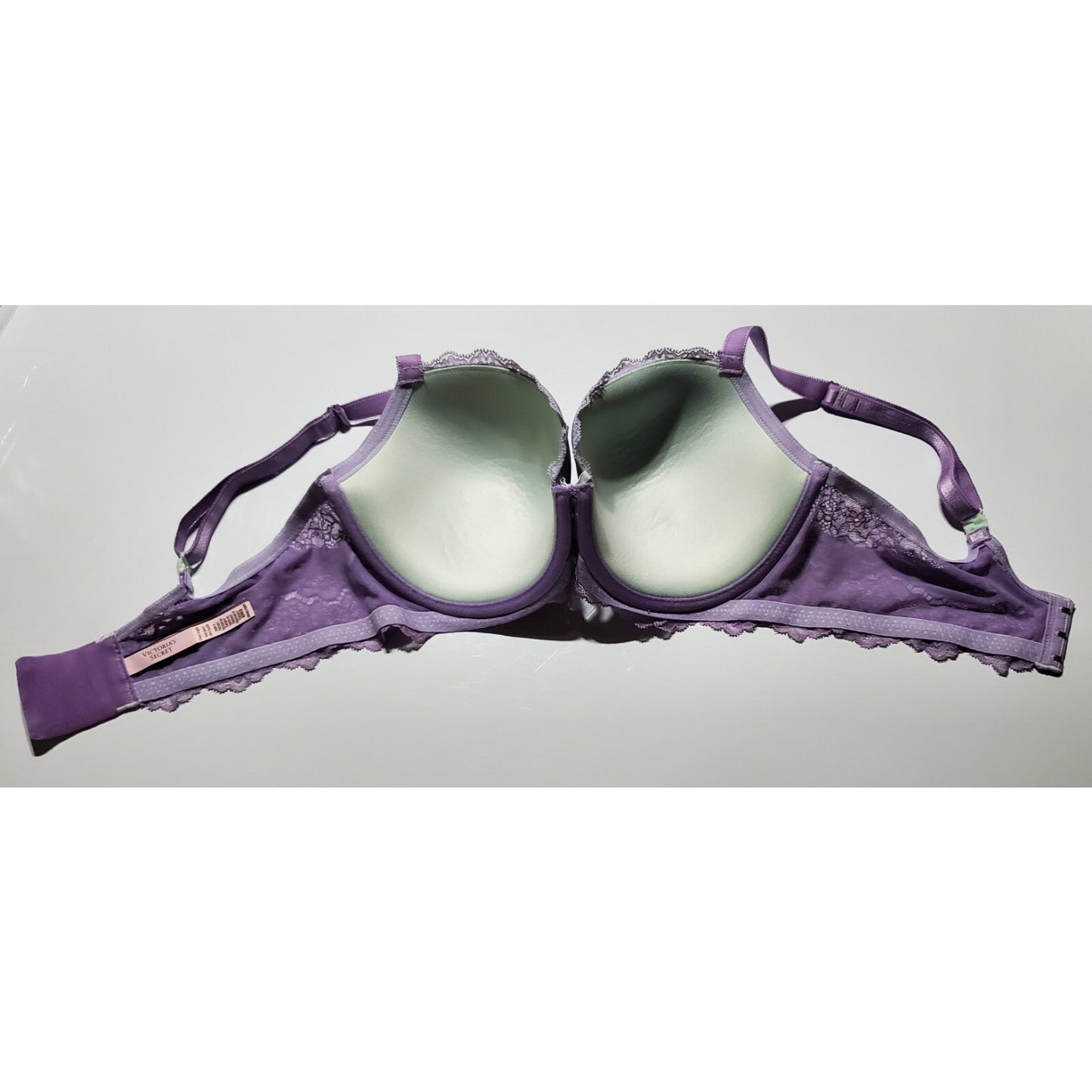 Victoria's Secret Dream Angels Bra & String Bikini Set 36DD 6/M PURPLE Glacier