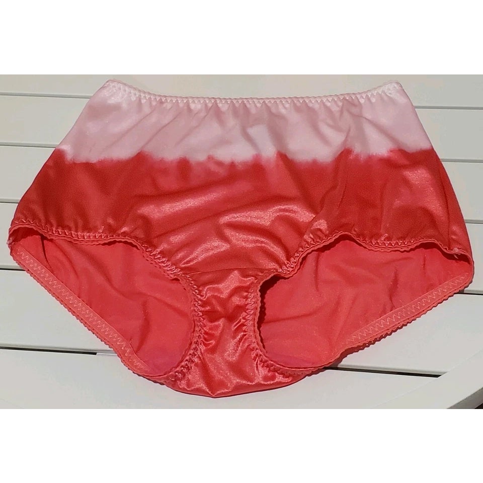 Vanity Fair 40301 Full Coverage Brief Panty Shiny Nylon Infinity Pink Static