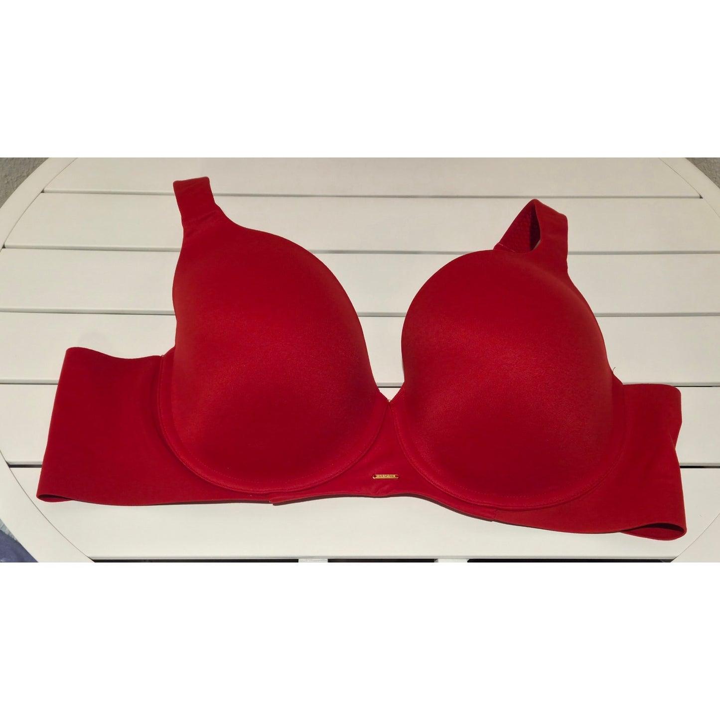 Cacique Nylon Spandex Lightly Lined Balconette Bra Underwire Red 44C