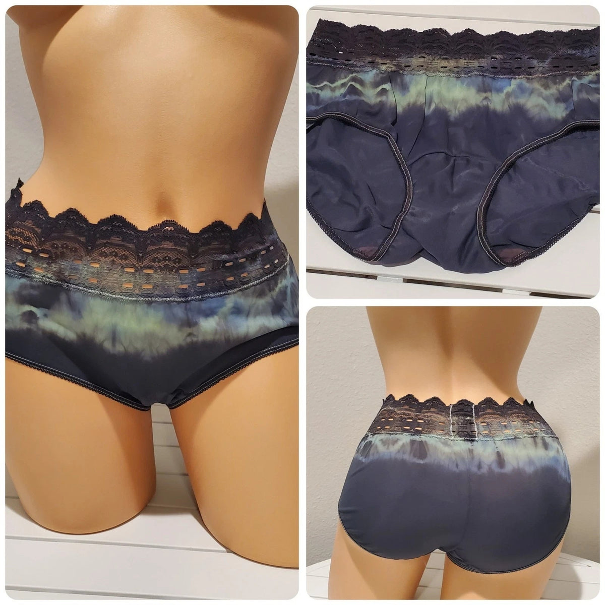 Olga Secret Hug Full Coverage Brief Panty Nylon Silky Rainbow Gray Galaxy 5/S