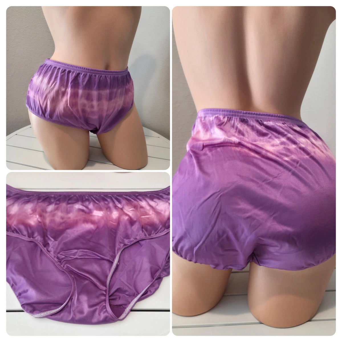 Shadowline 11032 Bikini Panty Shiny Nylon Full Cut Silky Sugarplum Twist 10/3XL