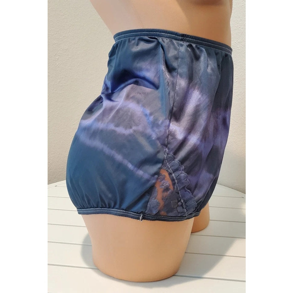Vanity Fair Lace Nouveau Nylon Full Cut Panty Blue Kiss Rainbow Shift 12/5XL