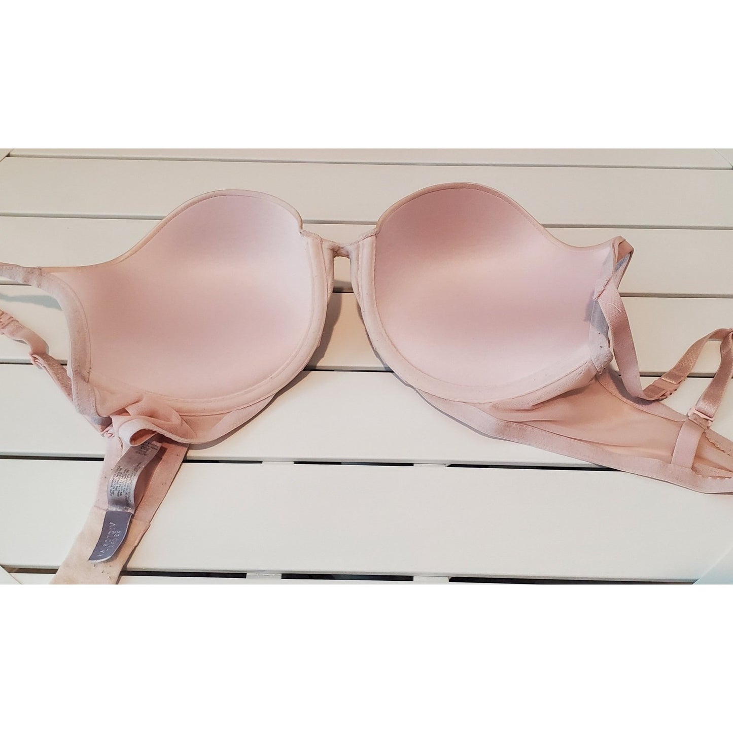 Victoria's Secret Vintage Chiffon Overlay Push-Up Demi Bra Multiway Pink 36D