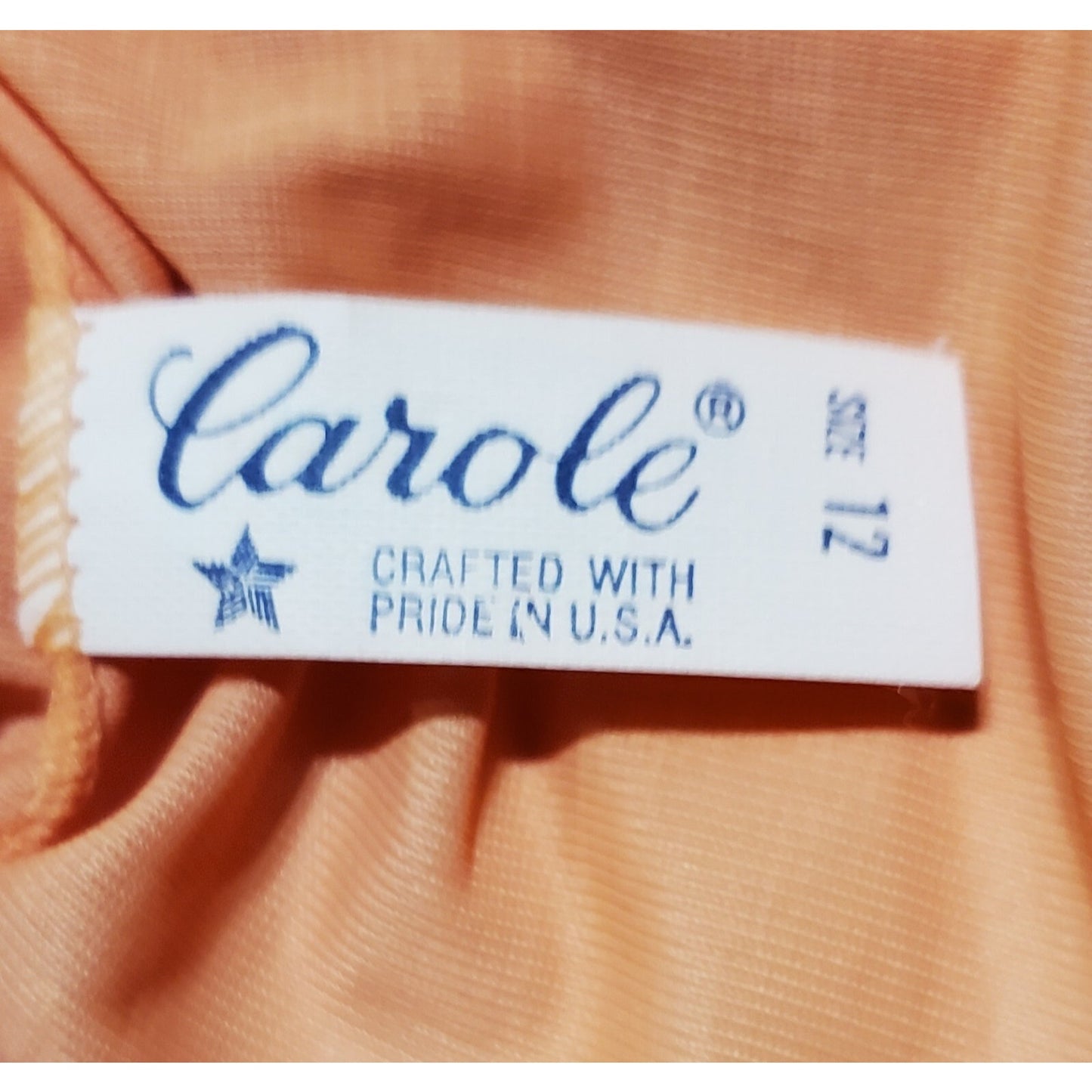 Carole Silky Nylon Full Cut Brief Panty Wide Gusset Lace Trim Amber Orange 12