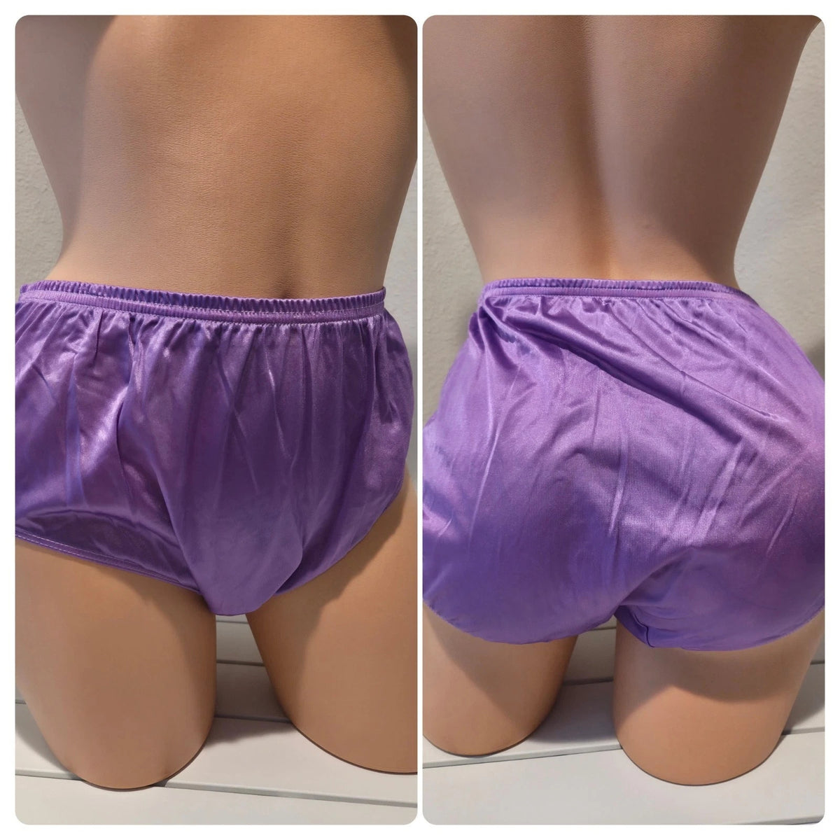 Shadowline 11032 Bikini Panty Shiny Nylon Full Cut Silky Plasma Purple 10/3XL