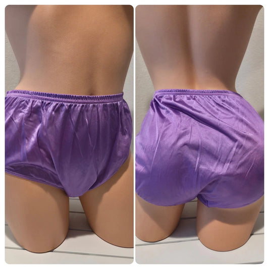 Shadowline 11032 Bikini Panty Shiny Nylon Full Cut Silky Plasma Purple 10/3XL - Star Vintage & More Star Vintage And More LLC