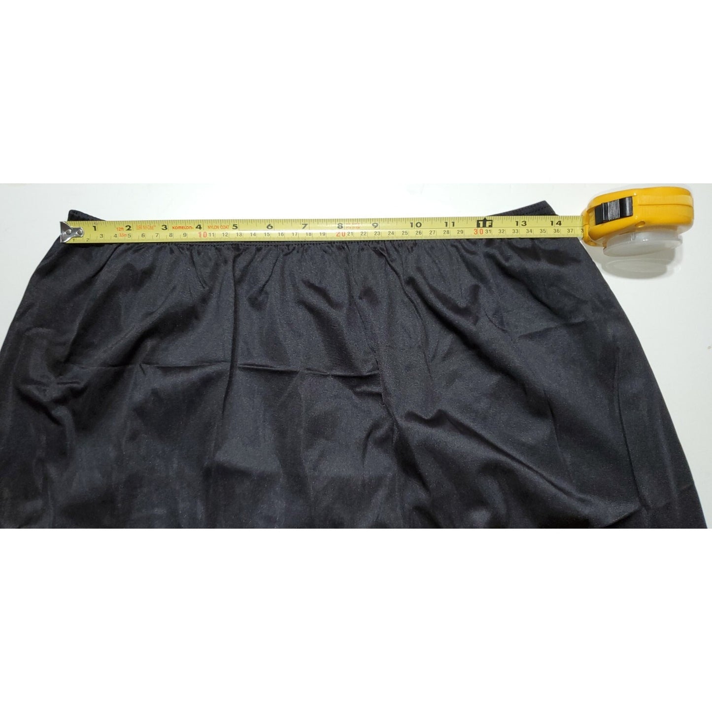 Cabernet Vintage Nylon Half Slip Knee Length Lace Trim Black Women's L