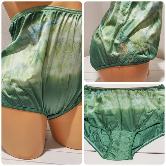 Vanity Fair Lace Nouveau Nylon Full Cut Panty Blue Green Blitz Rainbow Shift 11 Star Vintage And More LLC