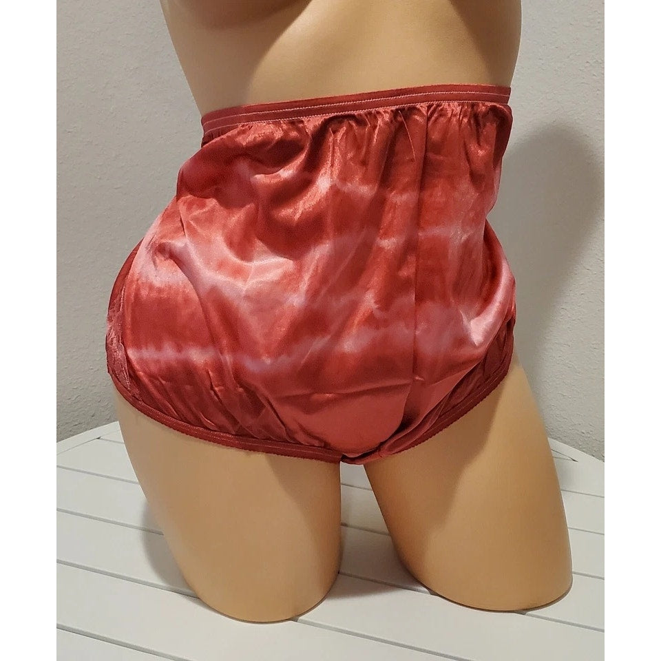 Vanity Fair Lace Nouveau Nylon Full Cut Panty Cranberry Pink Rainbow Shift 11