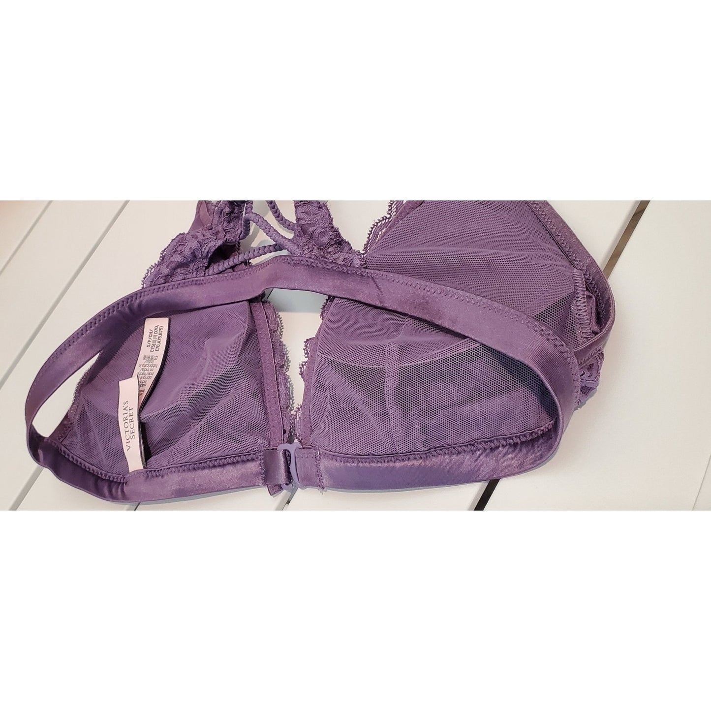 Victoria's Secret Vintage Lounge Floral Bralette Racerback Deep Purple S