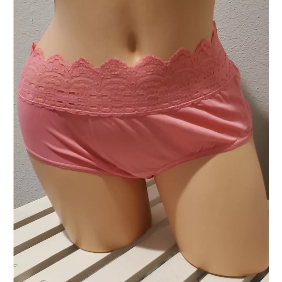 Olga Secret Hug Full Coverage Brief Panty Nylon Silky Icing Pink