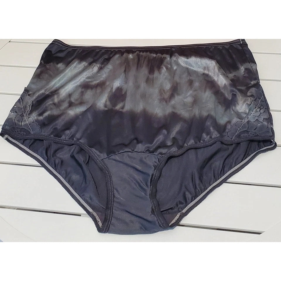 Vanity Fair Lace Nouveau Nylon Full Cut Panty Lace Shiny Ghost Rainbow 9/2XL