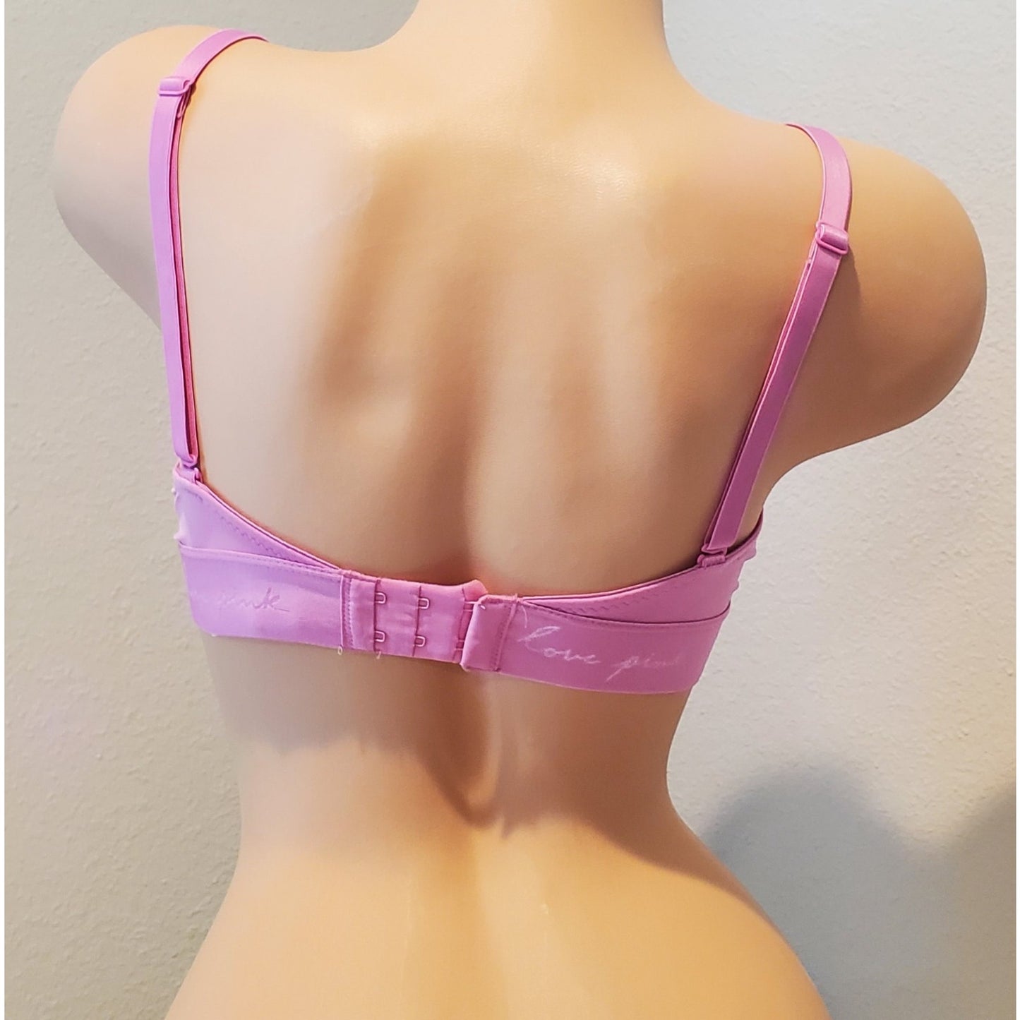 Victoria's Secret PINK Wear Everywhere Vintage Wireless Push Up Bra Pink 34DD