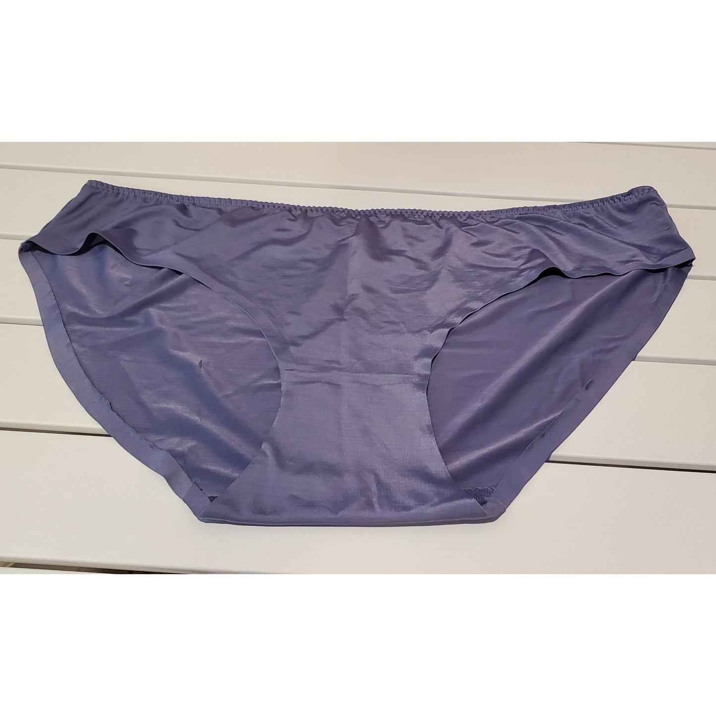 Sofra LP7269PKX3 Satin Stretch Bikini Panty Shiny Wet Look Blue 9/2XL