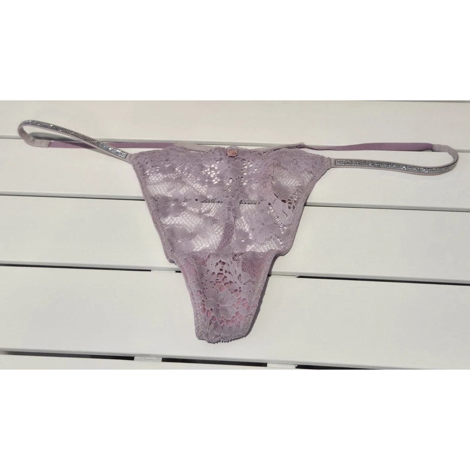 Victoria's Secret Dream Angels Shine Strap Shiny Thong Panty Y2K Pink 8/XL