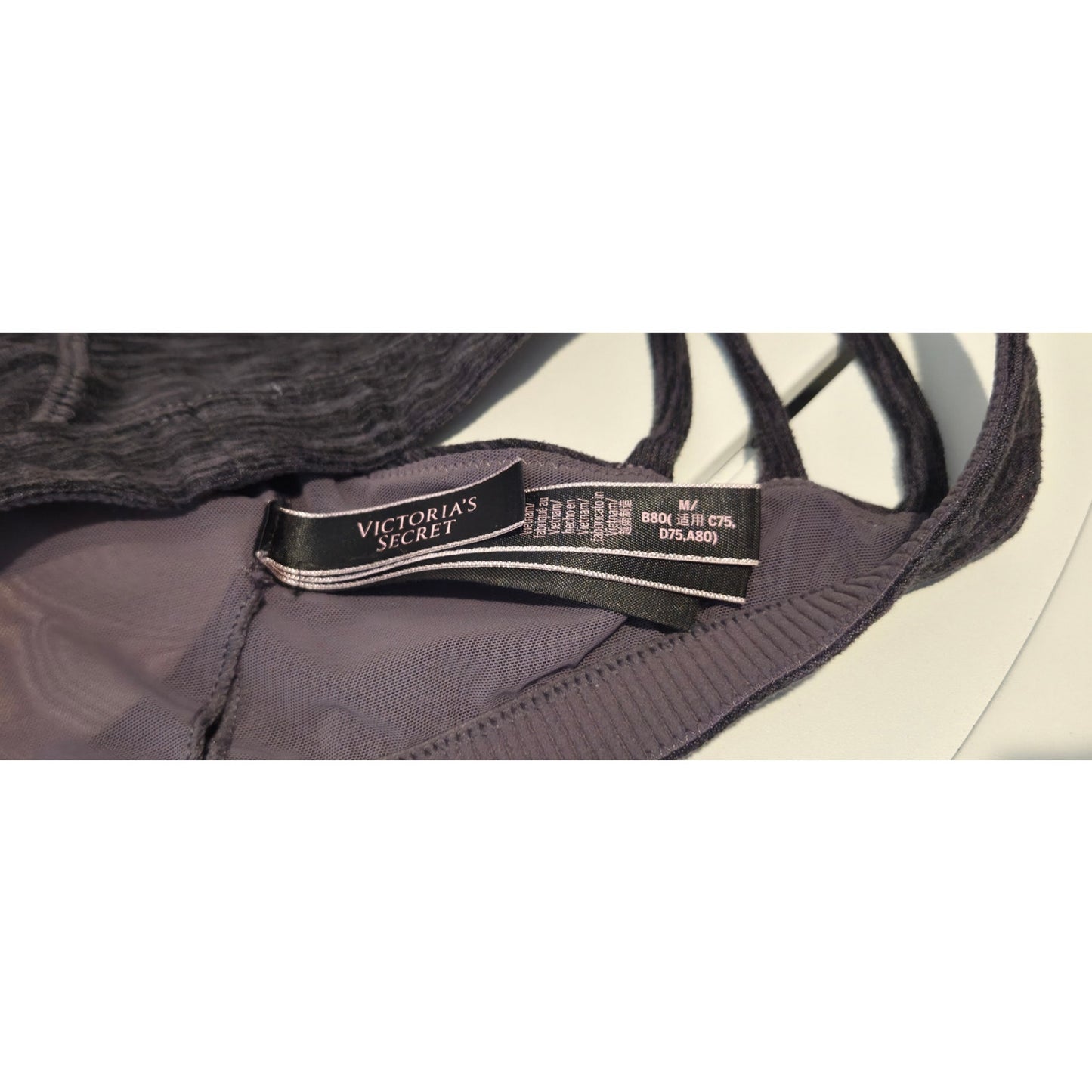 Victoria's Secret Lounge Vintage Bralette Bra Lined Wireless Purple Sz M