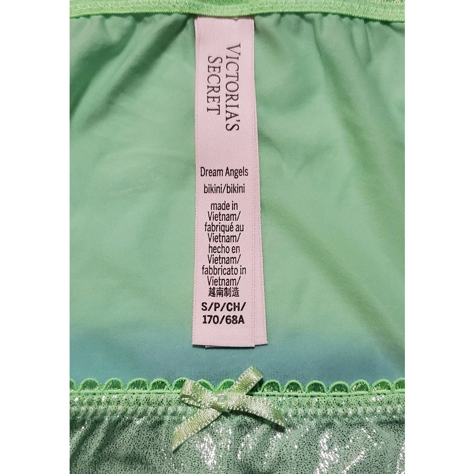 Victoria's Secret Dream Angels String Bikini Panty Ombre Caribbean Green Blue