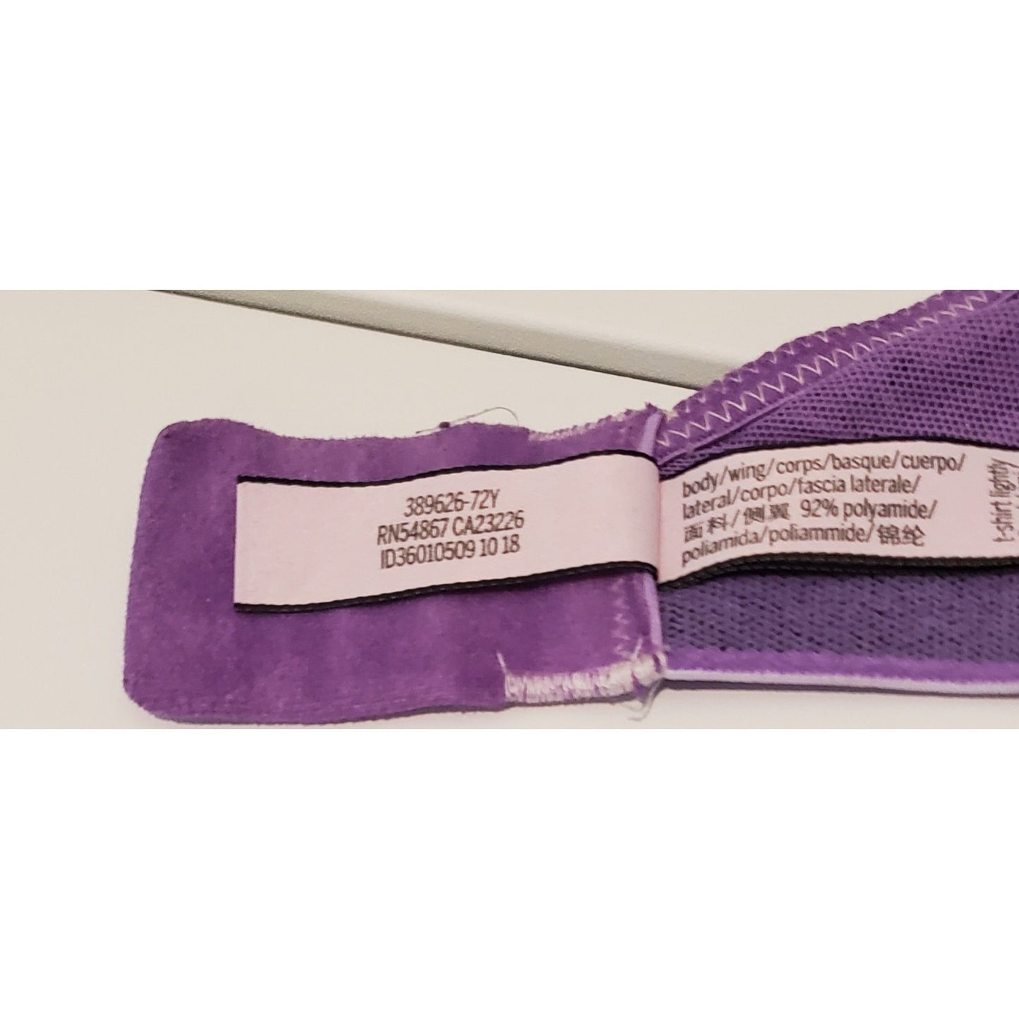 Victoria's Secret Vintage Crochet Lace Demi T Shirt Bra Lightly Lined Purple 32D