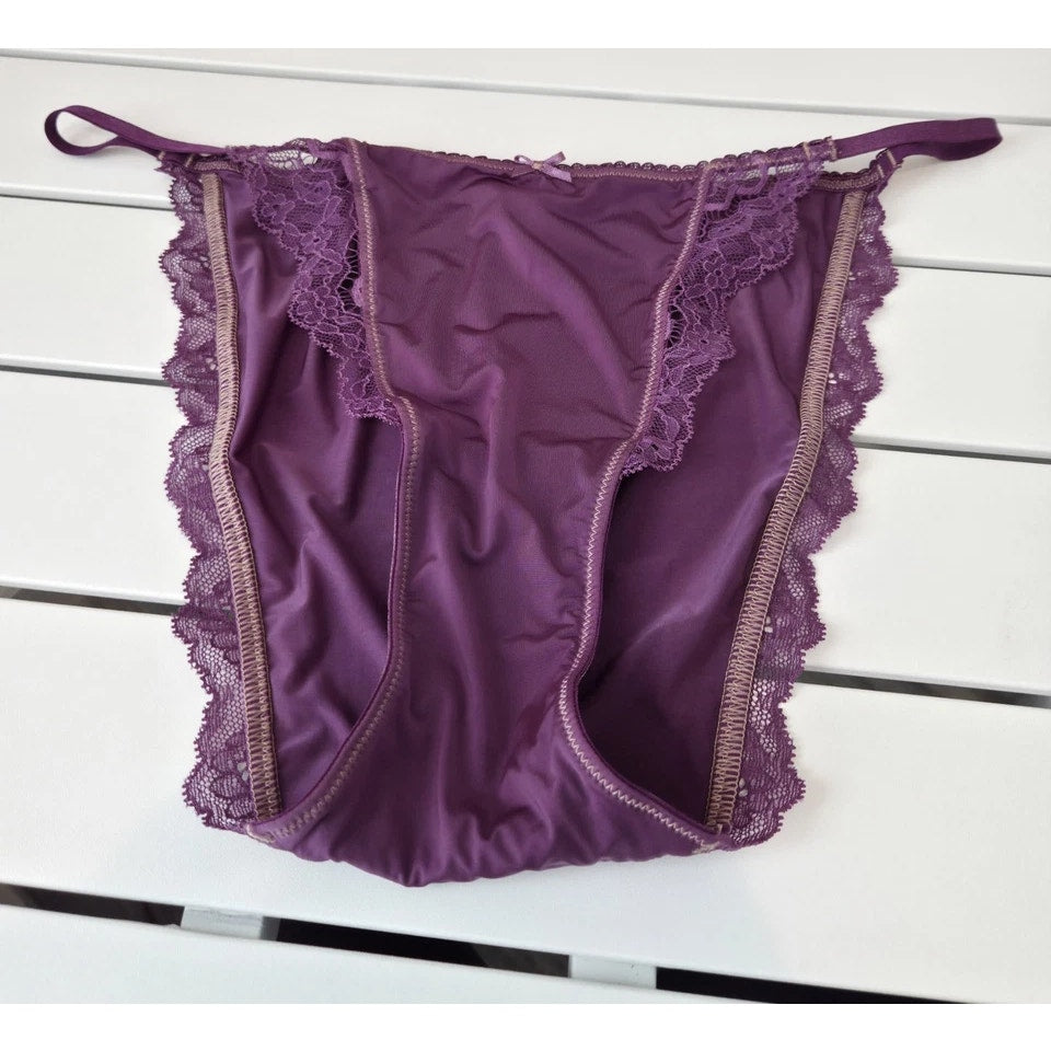 Victoria's Secret Dream Angels Smooth Shiny String Bikini Panty Purple Voltage 8