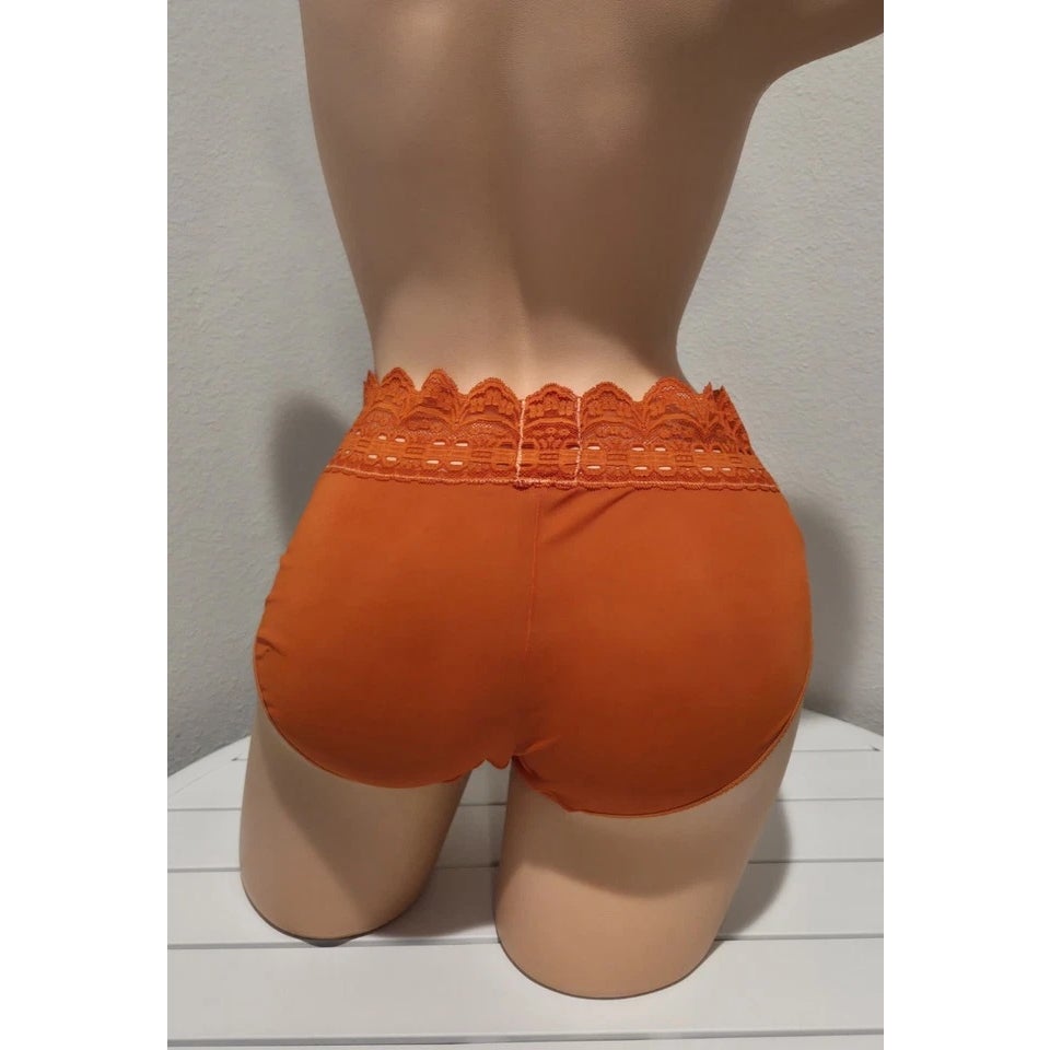 Olga Secret Hug Full Coverage Brief Panty Nylon Silky Molten Orange