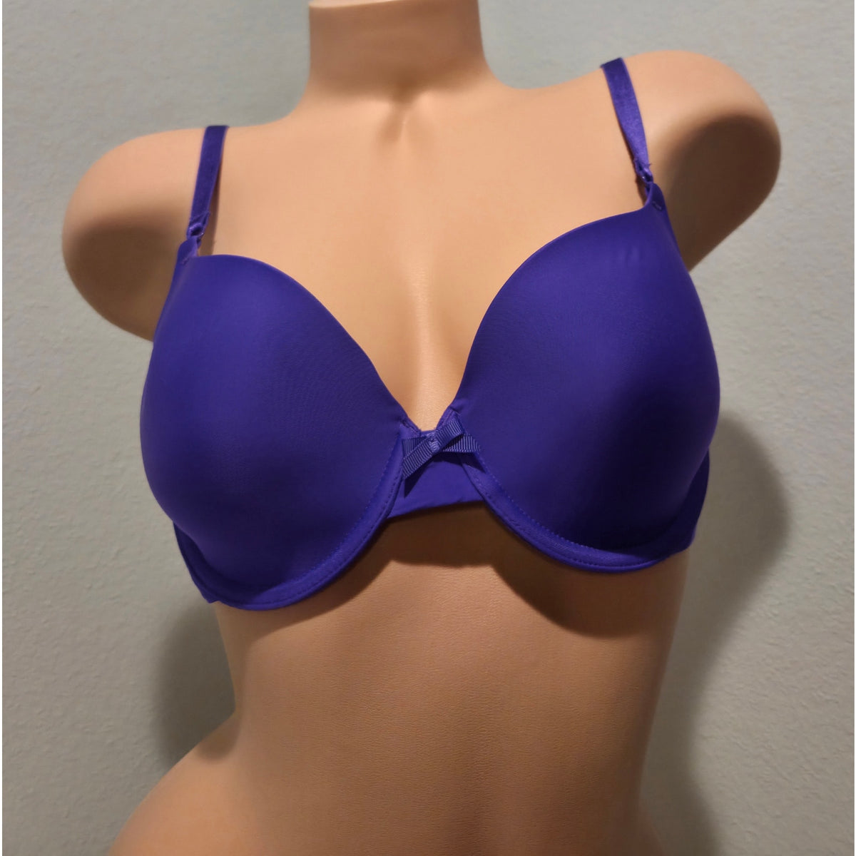 Victoria's Secret Demi Bra Nylon Convertible Straps Bright Purple 36C