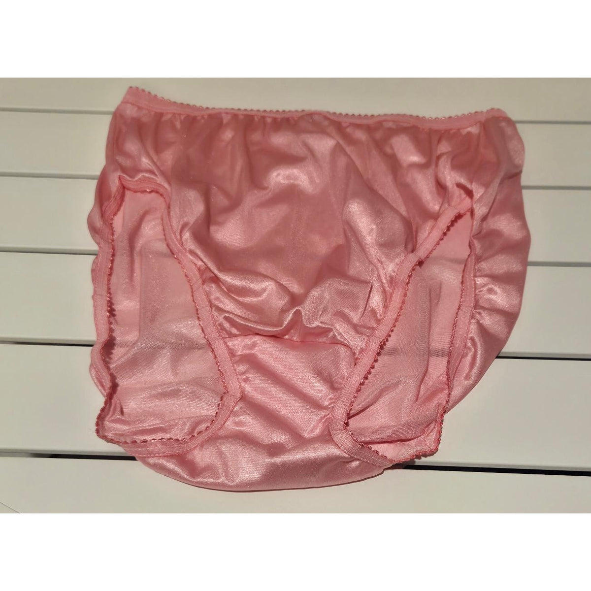 Shadowline 17842 Women's Hi Cut Panty Nylon Brief Full Coverage Princess Pink - Star Vintage & More