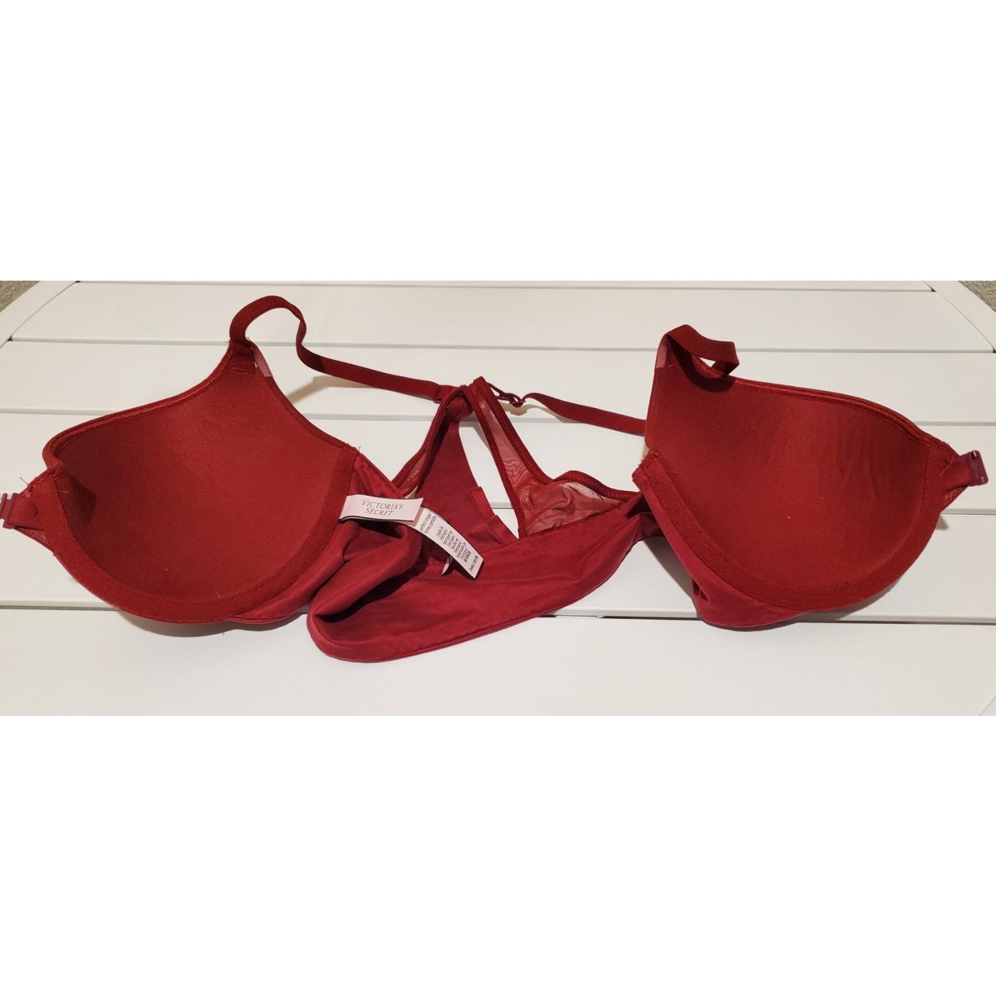 Victoria's Secret Body by Victoria Vintage Perfect Shape Push-Up Bra Maroon 34C
